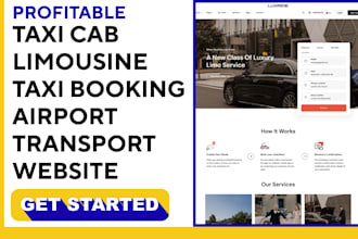 design taxi limousine website chauffeur taxi booking airport transfer
