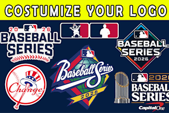design custom mlb world series parody logo and all star