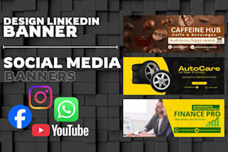 create professional linkedin banner fb youtube cover headers