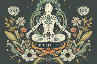 create mystic, logo, mandala spiritual designs vintage style