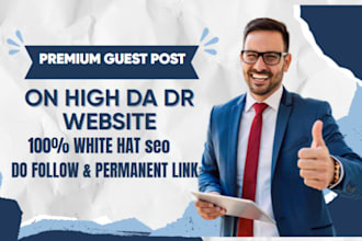 do SEO backlinks on high quality and high da DR site with do follow links