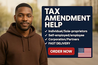 fix and amend your US tax return, 1040x, 1120x, or llc tax errors fast
