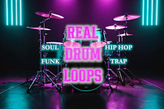 record real drum loops for hip hop, soul, funk, trap tracks