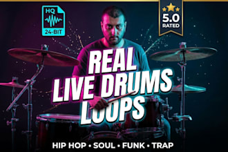 record pro acoustic drum loops for hip hop soul funk trap