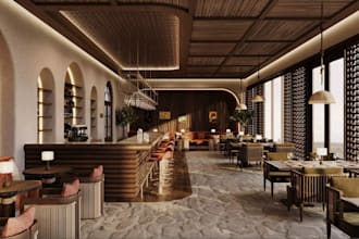 3ds max bar render,restaurant interior,commercial space,cgi 3ddesign,revit 8k hd