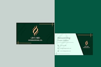 design professional business cards and corporate stationery