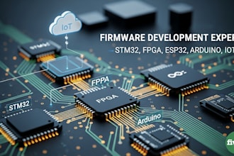 develop firmware for stm32, fpga, esp32, arduino, and iot