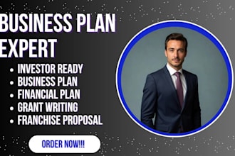 write an investor ready business plan for startups, sba plan franchise proposal