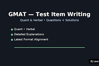 develop gmat questions with detailed solutions