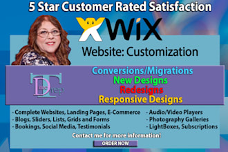 expertly create, build, redesign, add, update or fix your wix website