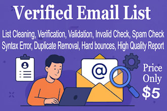 email verification and email list cleaning service 25k in 24 hrs