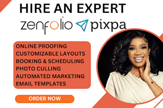 design a stunning zenfolio or pixpa photography website that sells your work