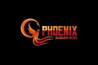 create an design sticker, smoke or phoenix logo