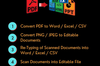 convert pdf to excel and data cleaning, formatting
