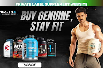 private label supplement shopify store supplement website health supplement