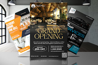 design professional flyers, posters, and leaflets