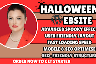 halloween website, spooky website, halloween party website, halloween event site