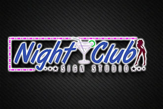 design minimalist bar, dancing club, hookah, lounge and nightclub studio logo