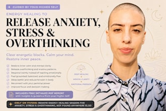 do energy healing to release anxiety,stress and overthinking
