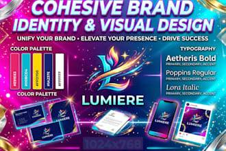 do cohesive brand identity logo animation art direction visual motion graphics
