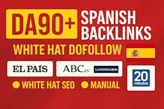 dofollow authority es spanish backlinks from high da90 spain newspaper