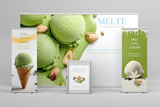 design professional roll up, retractable, and pop up banners
