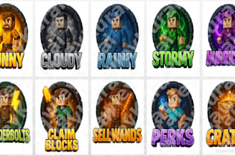 custom minecraft rank shop icons