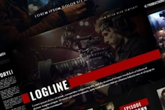 design film pitch deck movie powerpoint for your film project or screen play
