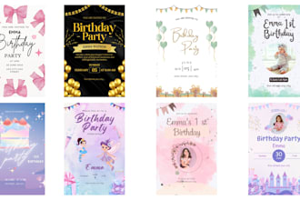 design stunning birthday invitation and party cards