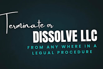 dissolve llc from any state or terminate llc for USA