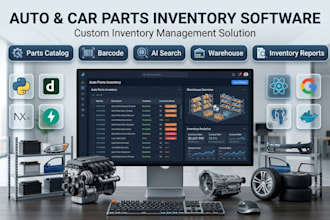 develop custom auto car parts inventory management software