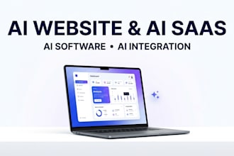 develop ai websites, ai saas, ai software and ai integrations