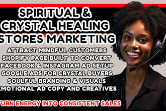 spiritual and crystal healing store marketing holistic store facebook google ads