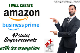 create amazon buyer accounts with tax exemption
