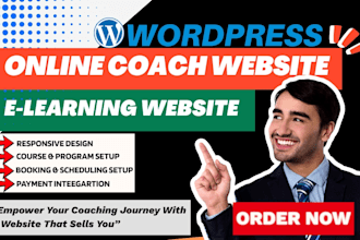 design kajabi website coach online course creators motivational speaker website