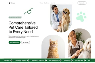 create a professional veterinary website
