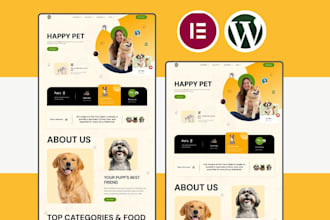 build pets website pet care website pet booking website with animal website