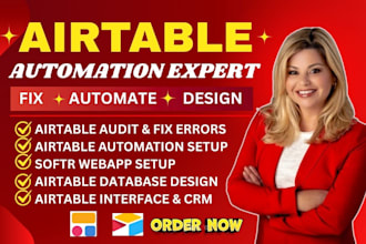 setup airtable CRM database automation airtable softr webapp workflows expert