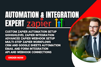 build zapier automations, gohighlevel integration and webhooks zapier expert