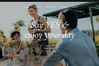 design redesign wix elegant wedding planning event organizer event planning site