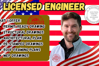provide permit ready drawing licensed engineer mep design as a licensed engineer