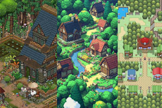 create pixel art tileset pixel art top down 2d game assets games pixel animation