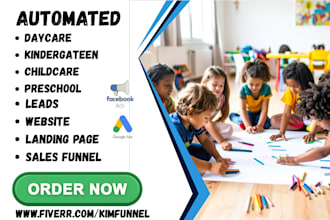 generate daycare kindergarten childcare preschool babysitting leads and website