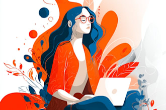 create abstract illustration for your business