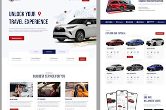 develop a custom website for car rental, dealer, dealership, and river bus site