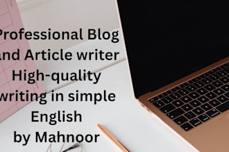 write short blog posts articles or product description in simple english