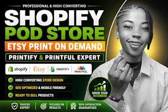 setup print on demand shopify store, shopify print on demand printful, printify