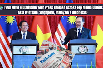 asia press release, distribute on vietnem, singapore malaysia, indonesia outlet