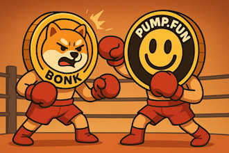 fork bonk, pump fun, meme coin presale launchpad website, volume bot on solana