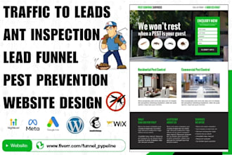 generate termite inspection leads pest ant cockroach prevention wildlife website